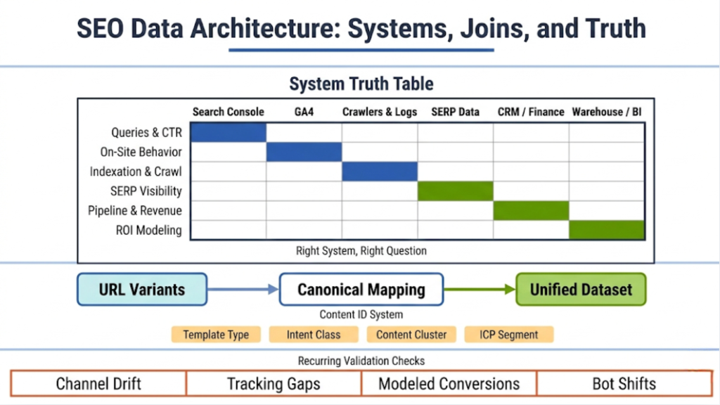 Data architecture and instrumentation for SEO analytics