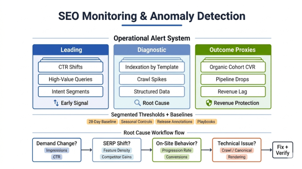 Monitoring and anomaly detection: SEO analytics as operations