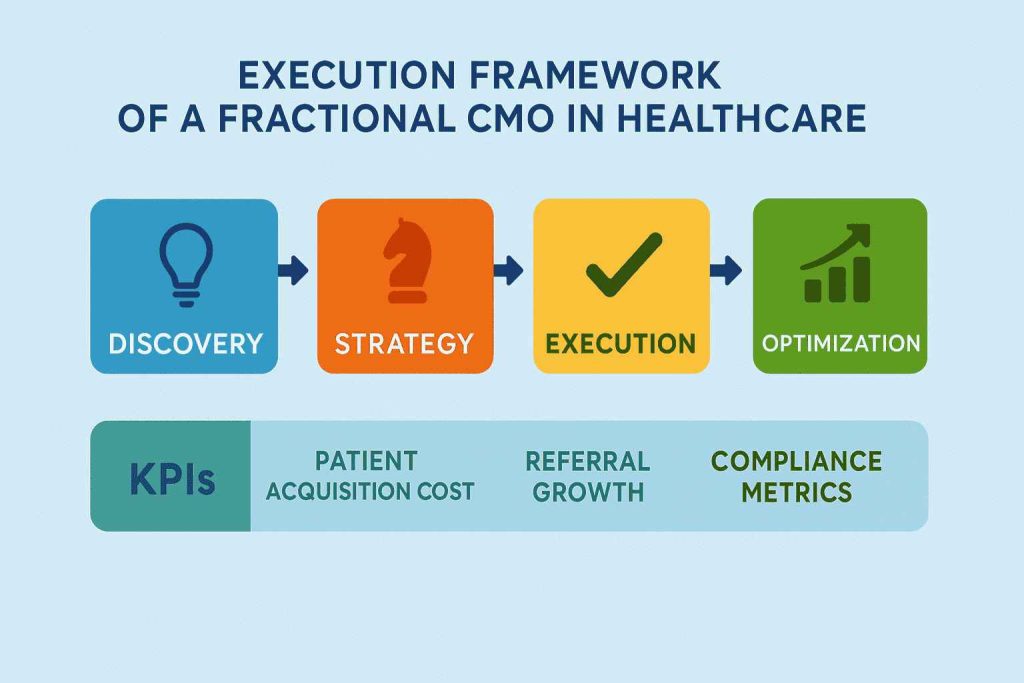 Execution framework of a Fractional CMO in healthcare