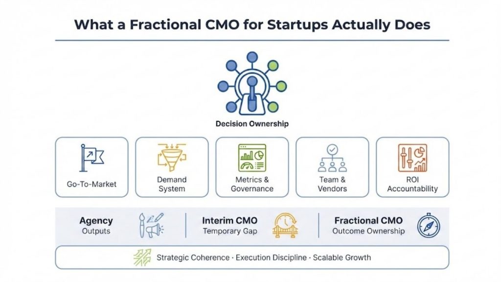 What a Fractional CMO for Startups Actually Does