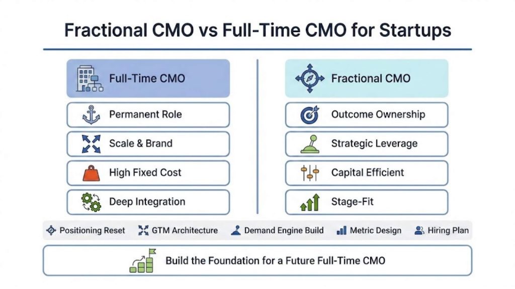 Fractional CMO vs Full-Time CMO for Startups
