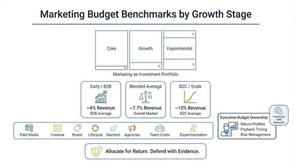 Marketing Budget Benchmarks by Growth Stage and Business Model
