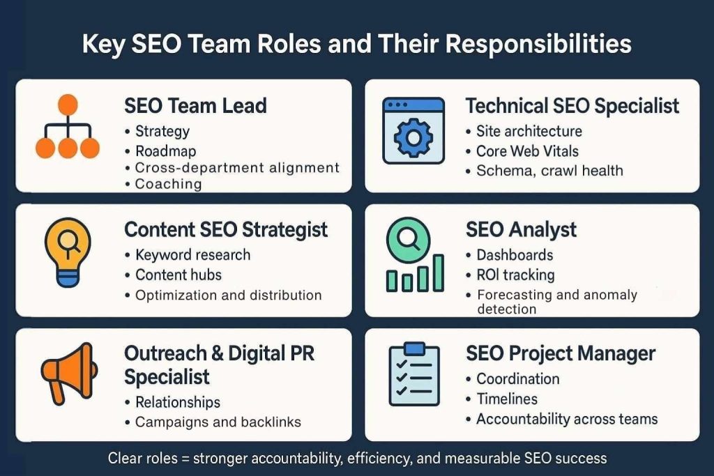 Key SEO Team Roles and Their Responsibilities