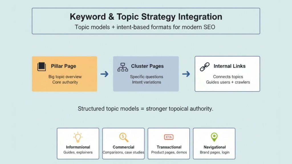 Keyword and Topic Strategy Integration

