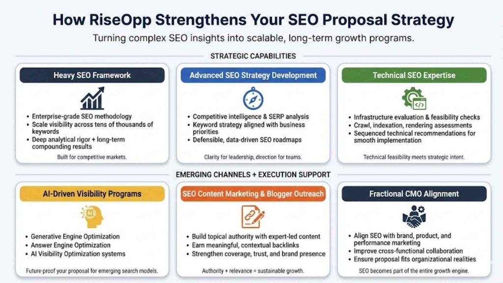 How RiseOpp Supports Your SEO Proposal Strategy