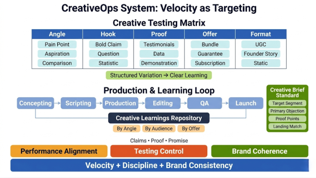 CreativeOps system: creative velocity as the new targeting