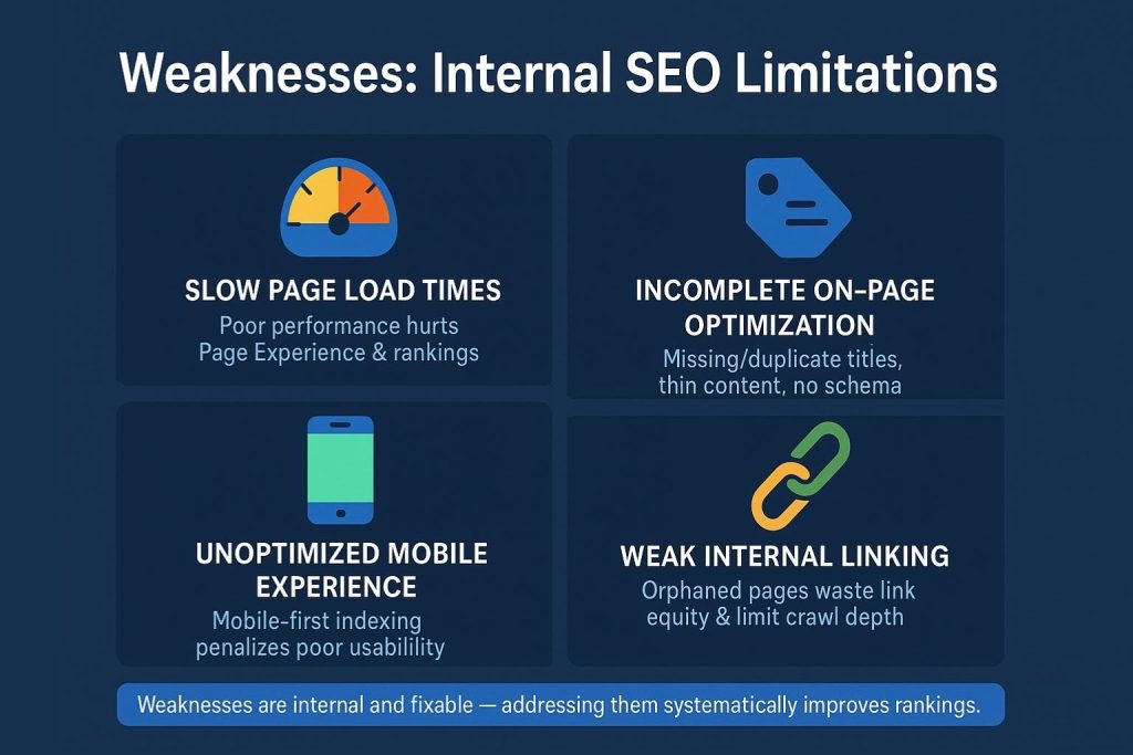 Weaknesses: Internal SEO Limitations