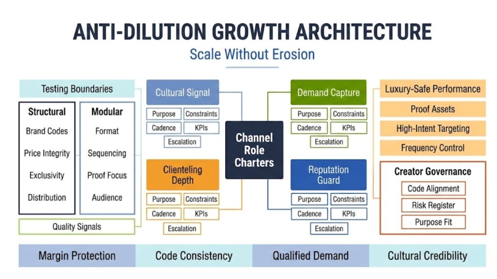 Anti-dilution luxury brand marketing strategy: growth architecture without erosion
