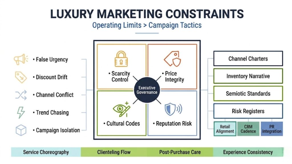 Luxury constraints that break standard marketing playbooks