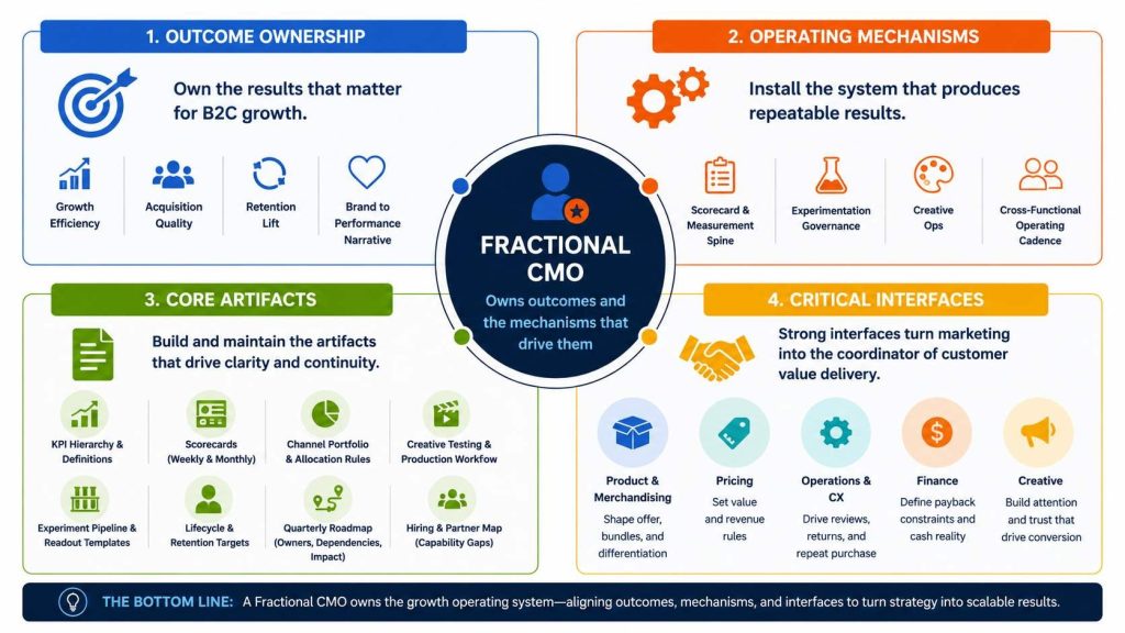 What a Fractional CMO Owns in B2C Companies
