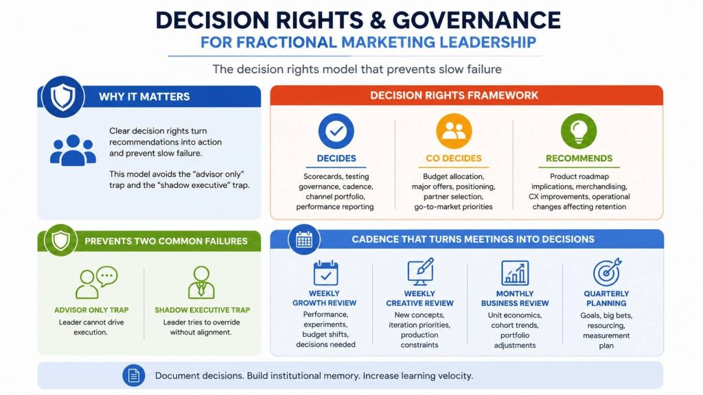 Decision Rights and Governance for Fractional Marketing Leadership