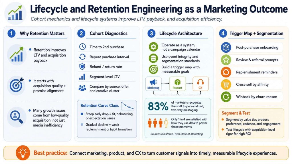 Lifecycle and Retention Engineering as a Marketing Outcome