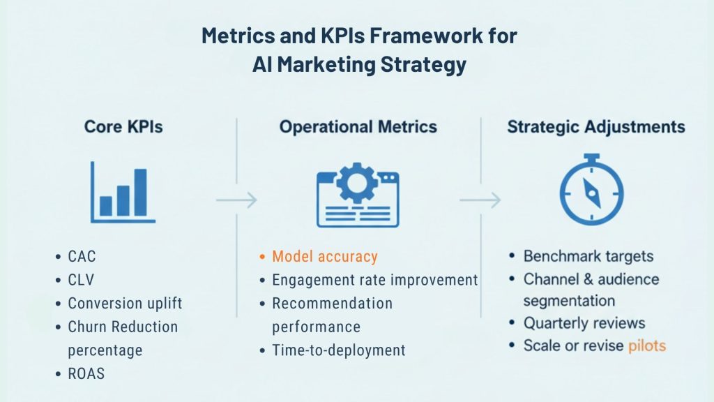 Metrics and KPIs Framework for AI Marketing Strategy