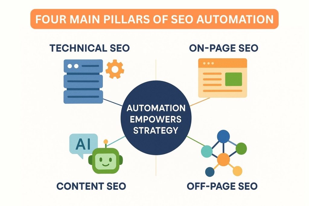 Four main pillars of SEO automation