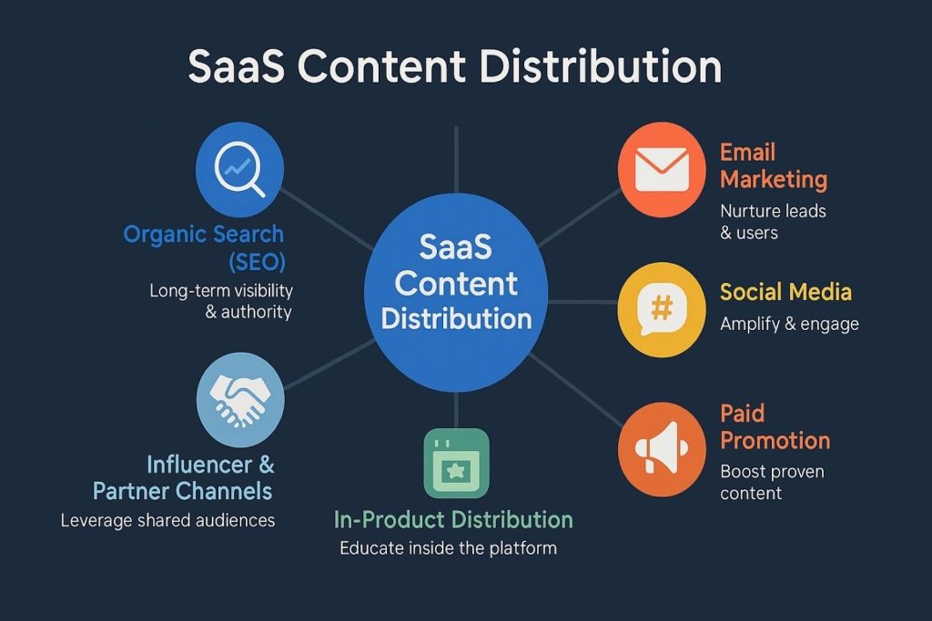 how SaaS content is distributed to reach and engage the right audience