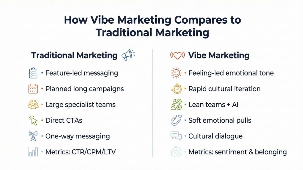 How Vibe Marketing Compares to Traditional Marketing