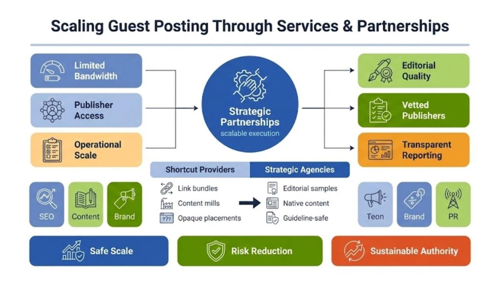 Scaling Guest Posting Through Services and Partnerships