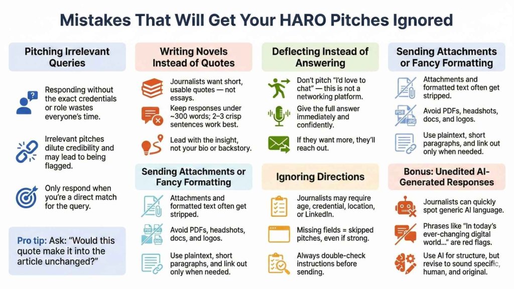 Mistakes That Will Get Your HARO Pitches Ignored