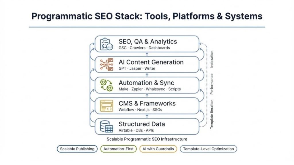 Tools, Platforms, and Systems for Programmatic SEO Implementation