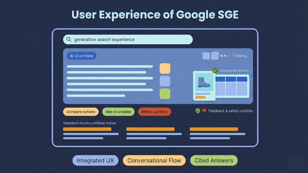 User experience and interface design of Google’s Search Generative Experience (SGE)