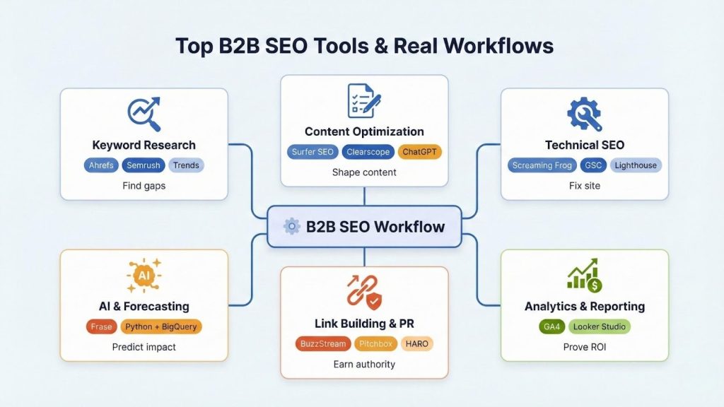 Top B2B SEO Tools & Real Workflows
