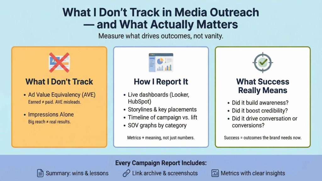 What I Don’t Track in Media Outreach — and What Actually Matters