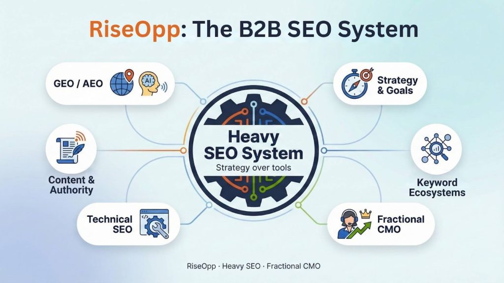 RiseOpp Heavy SEO System: B2B Growth Beyond Tools
