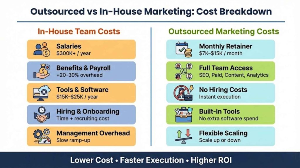 Outsource Marketing vs In-House Marketing: Cost Comparison Breakdown