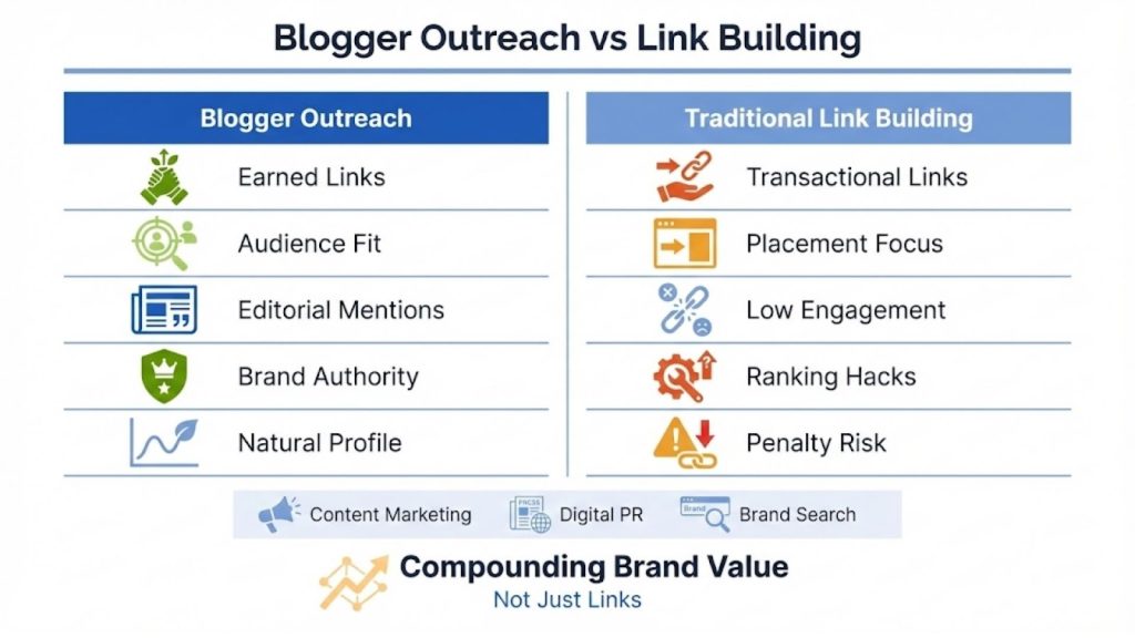 Blogger Outreach vs Traditional Link Building