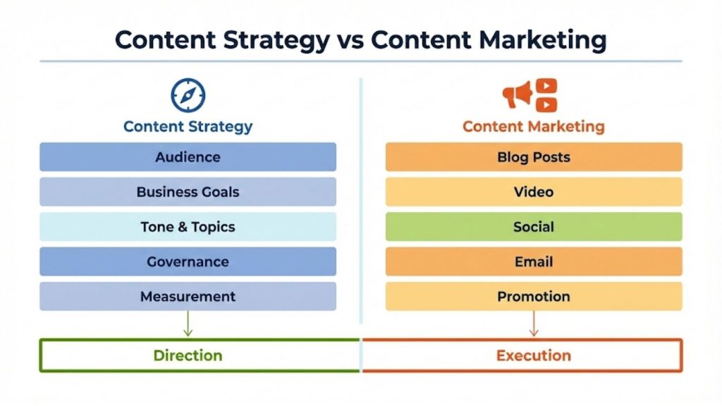 Content Strategy vs Content Marketing