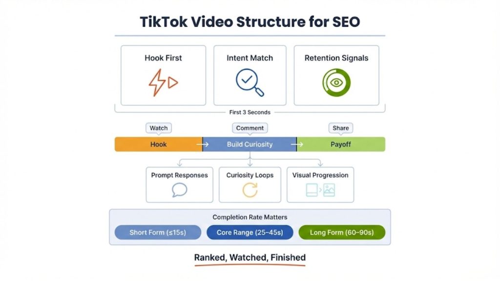 How to Structure Videos for TikTok SEO, Search Ranking, and Retention