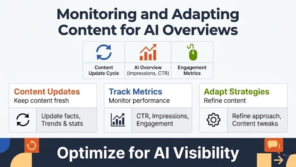 Monitoring and Adapting Content for AI Overviews