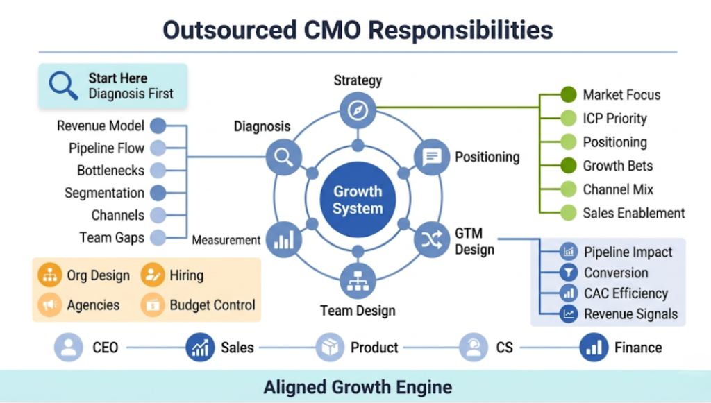 Roles and Responsibilities Typically Handled by an Outsourced CMO
