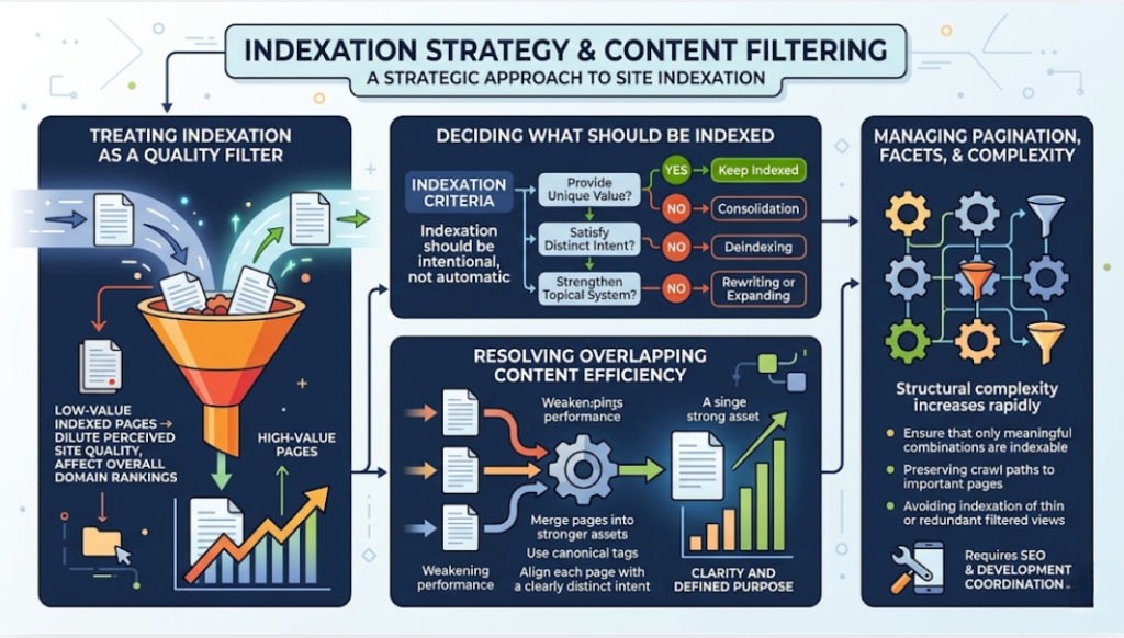 Indexation Strategy and Content Filtering