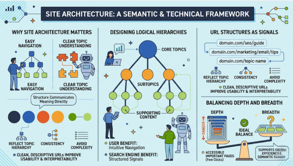 Site Architecture as a Semantic and Technical Framework