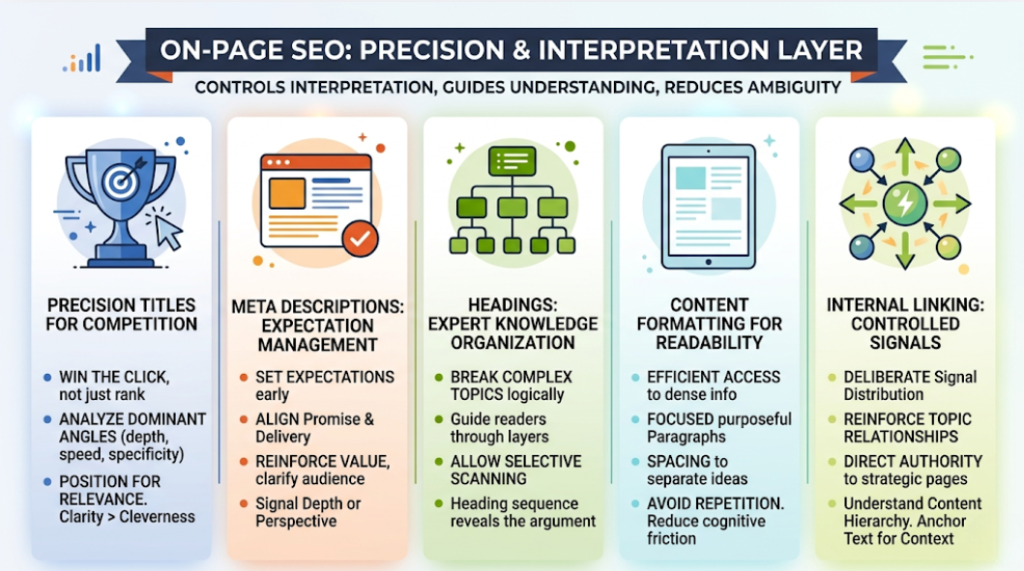 On-Page SEO as a Precision and Interpretation Layer