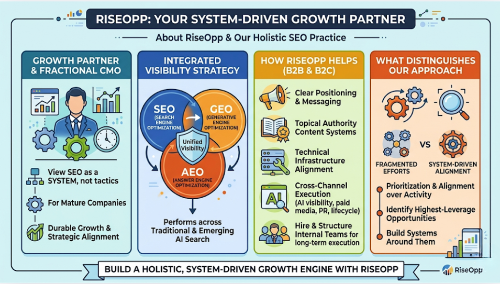 About RiseOpp and How We Apply Holistic SEO in Practice