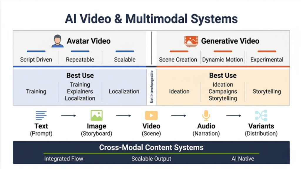 Video generation and multimodal synthesis