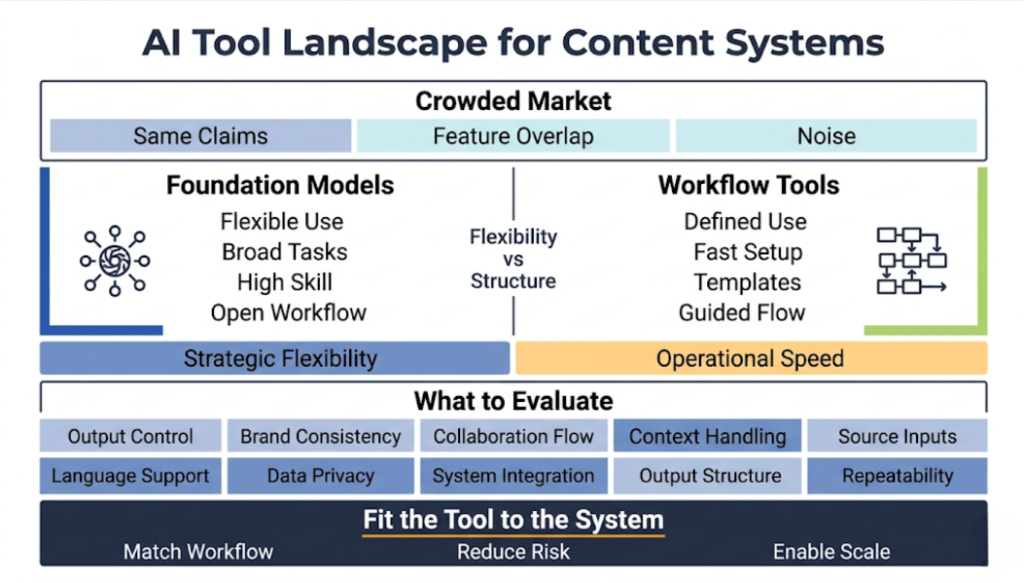 The Generative AI Tool Landscape for Content Creation