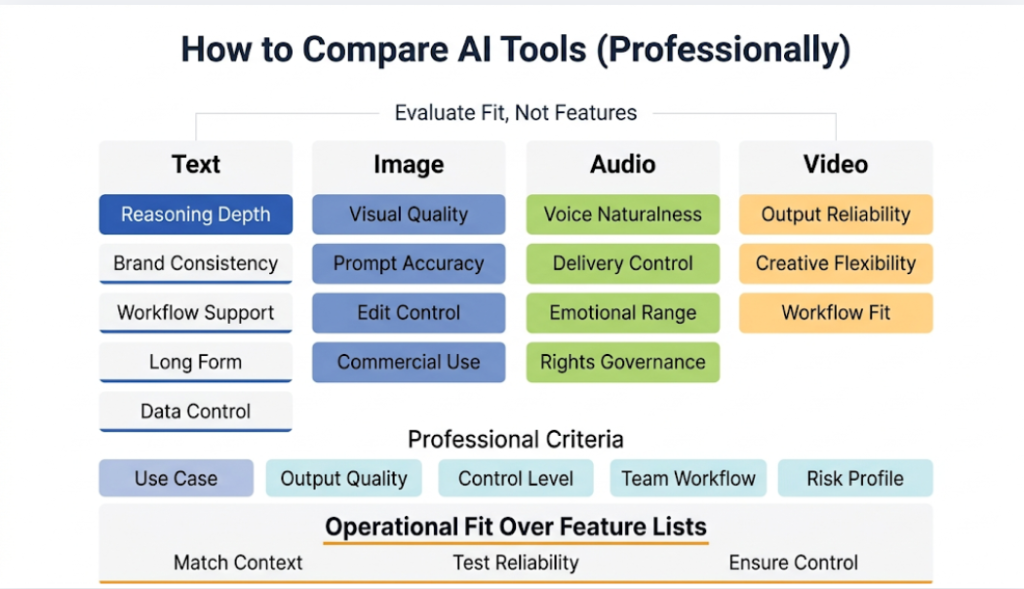 Comparing Generative AI Tools by Category
