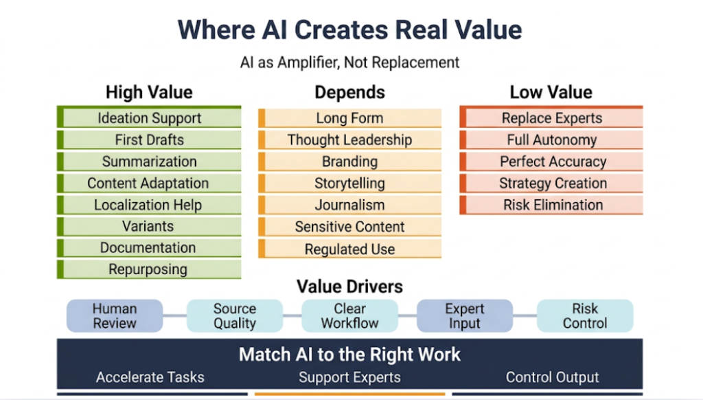 Where Generative AI Creates Real Value and Where It Does Not