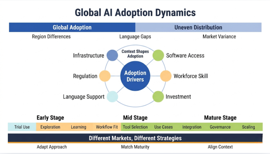 Global Impact and Adoption: Why Geography, Language, and Market Structure Matter