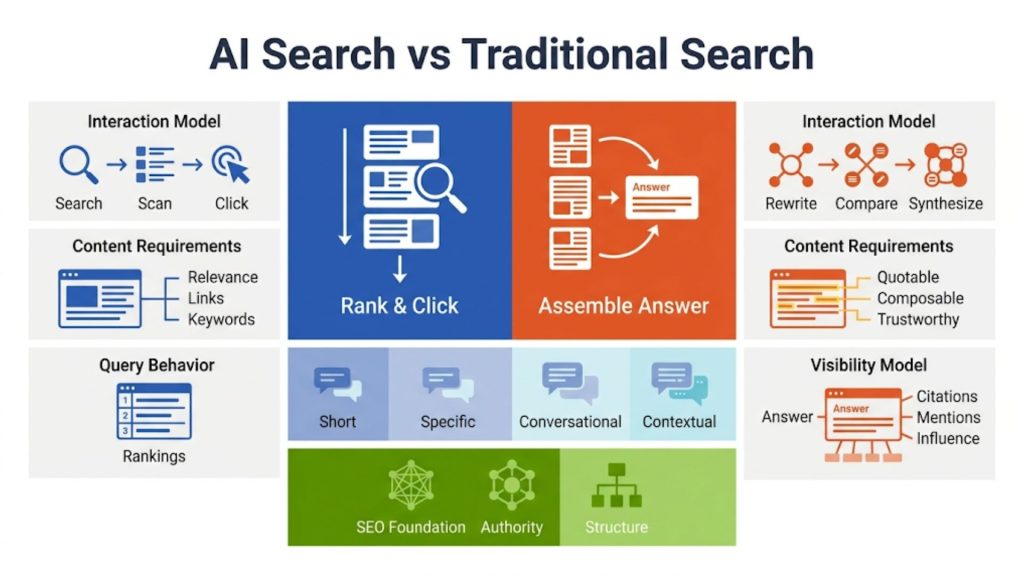 How AI Search Differs From Traditional Search