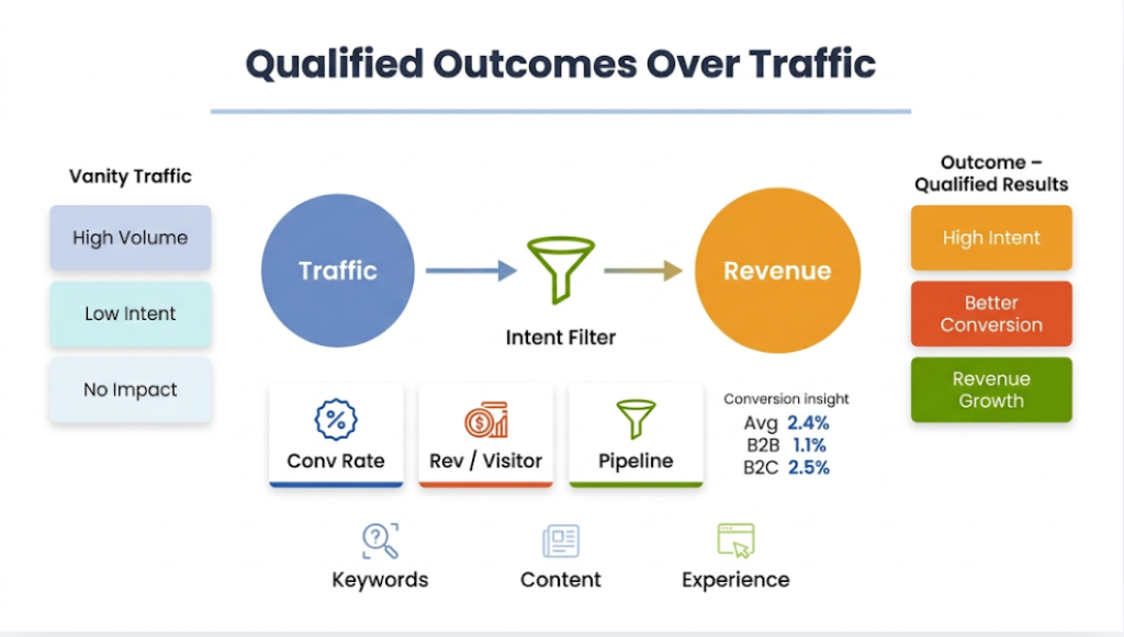 The Real Objective: Not Traffic, But Qualified Outcomes