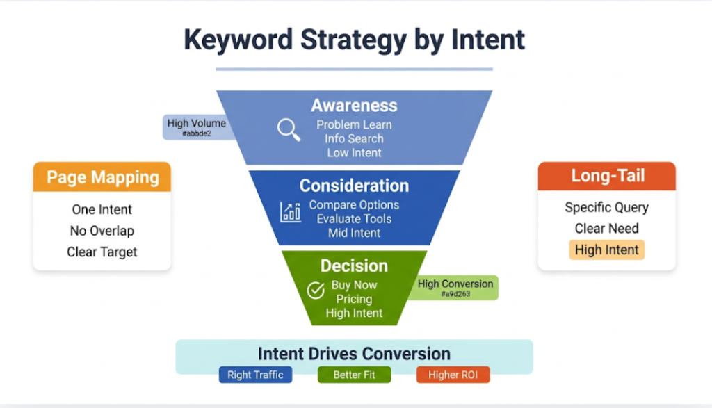 Keyword Strategy Aligned With Buyer Intent and Funnel Stages