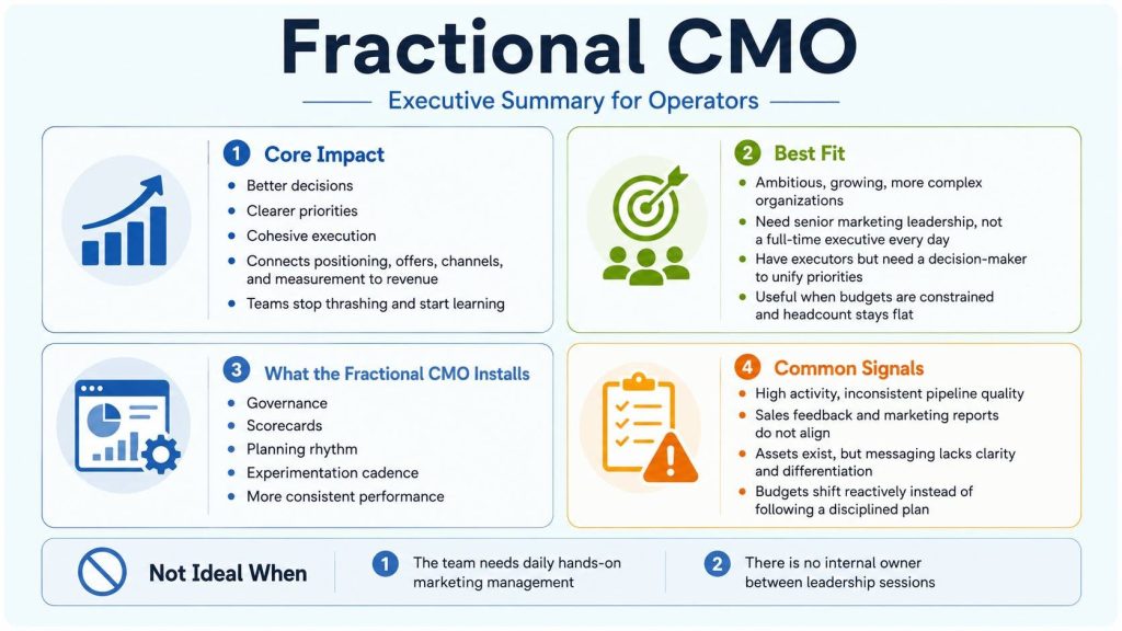 Fractional CMO Executive Summary for Operators