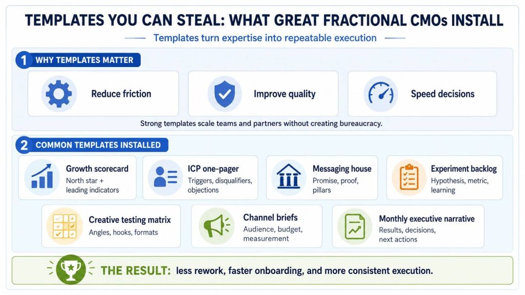Templates You Can Steal: What Great Fractional CMOs Install