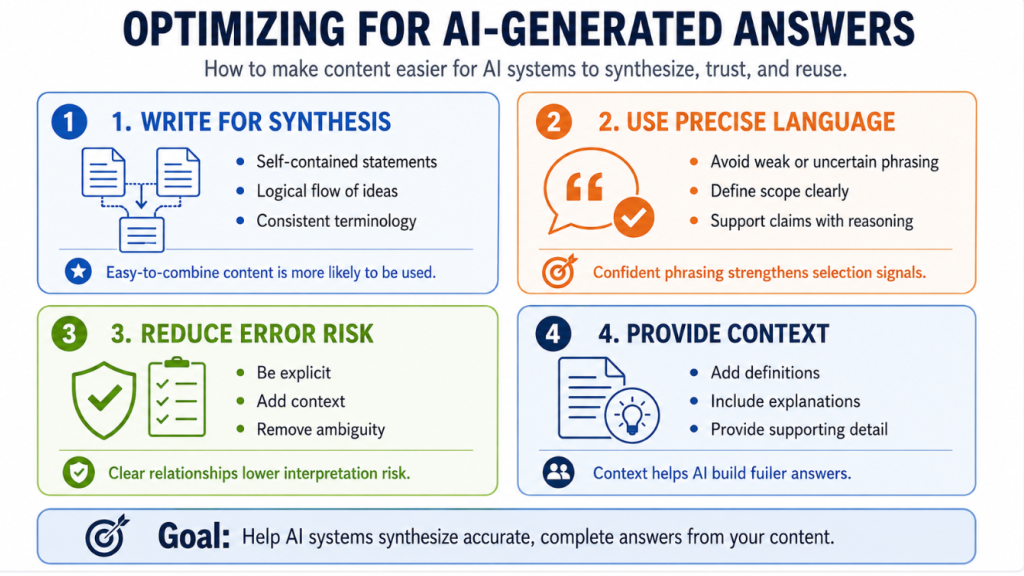 Optimizing for AI-Generated Answers Specifically
