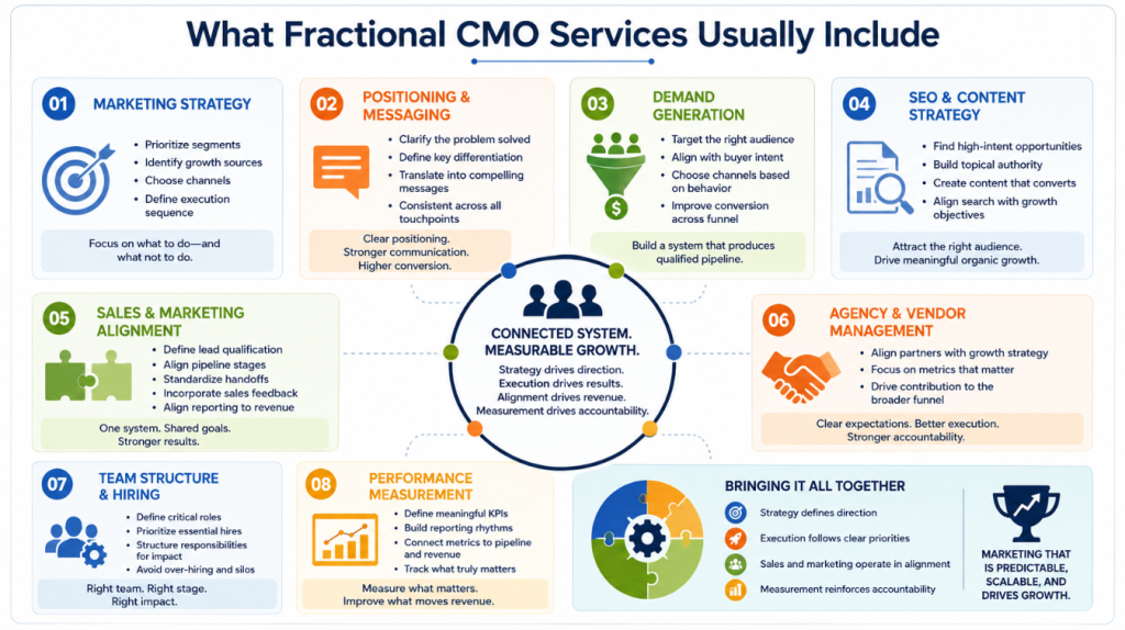 What Fractional CMO Services Usually Include